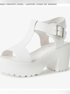 White Platform Sandals BNWOT